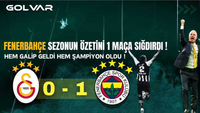 Fenerbahçe Sezonun Özetini 1 Maça Sığdırdı! Hem Galip Geldi Hem Şampiyon Oldu!